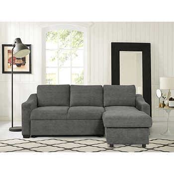"You&x27;ll never need to get up for anything". . Coddle aria fabric sleeper sectional